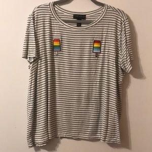 FOREVER 21 Soft Tee with Ice Cream Patches